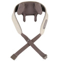 Milky white rechargeable shoulder and neck cervical massager with USB cable.