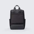 Black Oxford cloth computer backpack with a 20-35 litre capacity.
