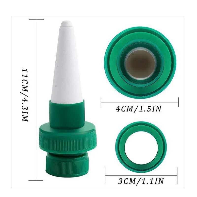 Green ceramic plant water dripper for cola bottle automatic irrigation system