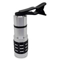 12x telescopic zoom lens with universal collar clip for smartphones on a mobile phone.