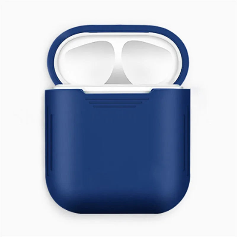 AirPods silicone protective case with shockproof earmuffs and anti-loss rope in various colours
