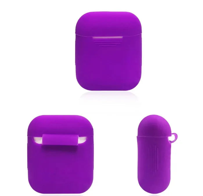 Silicone protective case for Bluetooth headset in assorted colours showing dimensions 56mm by 46mm by 22mm.