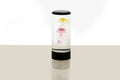 Large black plastic jellyfish lamp with USB charging and remote control, 39.9cm height on a table