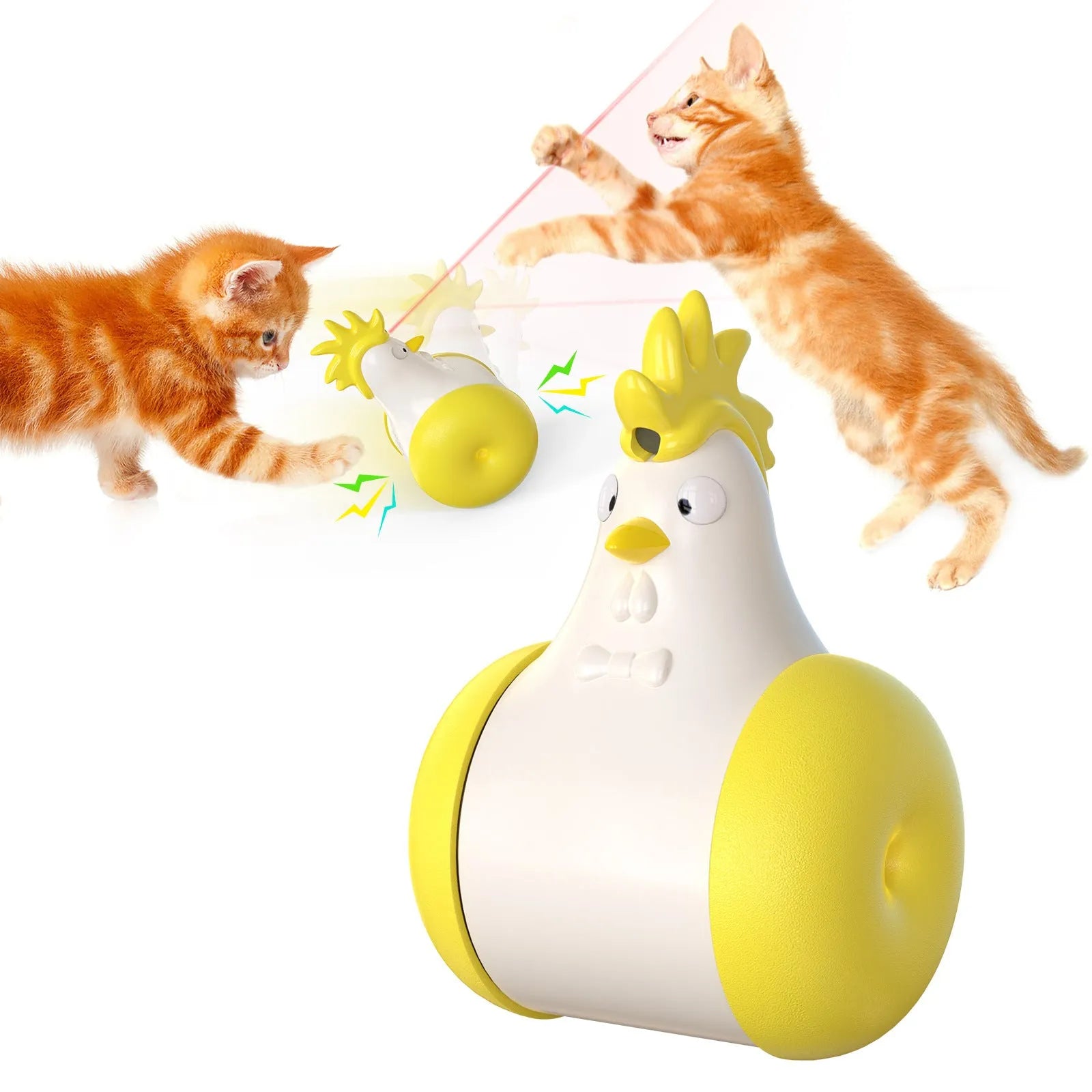 Pet Supplies Sound-emitting Laser Electric Tumbler Cat Toy in Laser Chicken Dark Blue colour