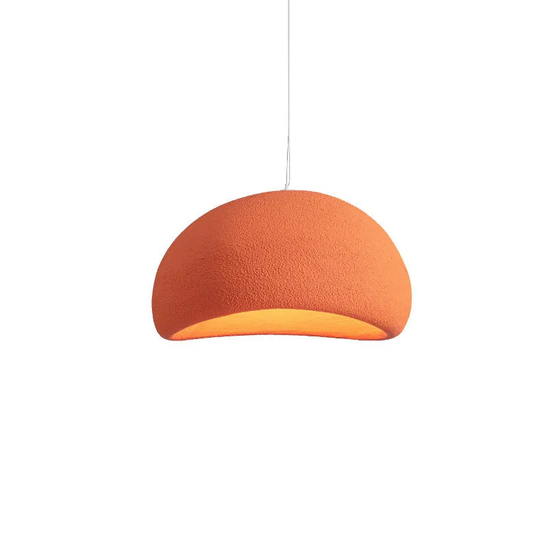 Modern simplicity chandelier handmade from high density polystyrene, 50cm diameter, orange colour option, for commercial use