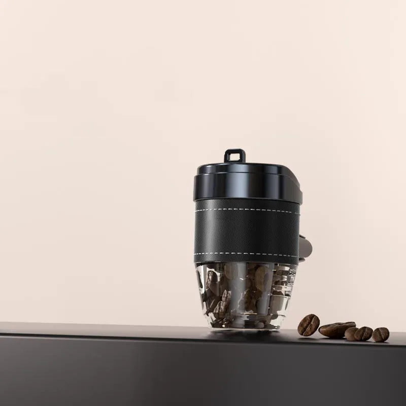 Coffee cup shaped plastic car air freshener in black, brown, green, orange or white colour options