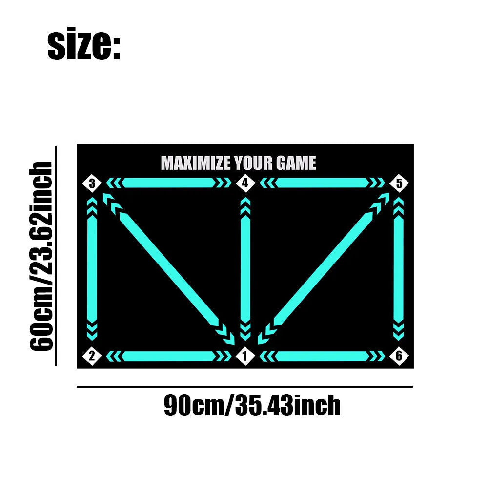 Indoor football training mat for skill lifting practice with rubber cushion surface