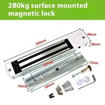 Single door magnetic lock for access control system with 180GK holding force