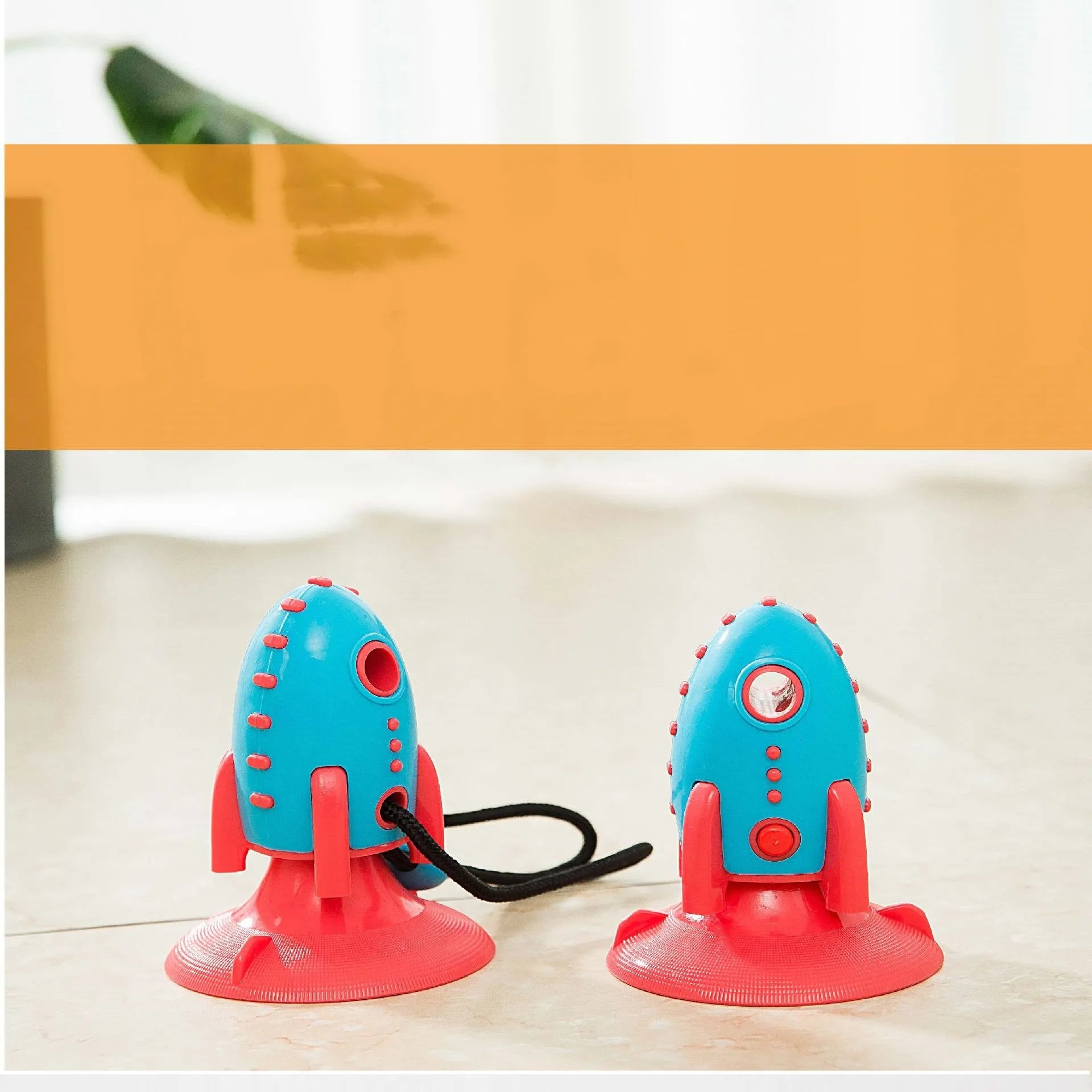 Rocket Dog Toys silicone biting toy with molar bumps in pet-friendly grey colour