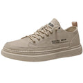 Men's casual board shoes with EVA upper and sole, flat heel, low top, front lace-up, in white, black, or sand