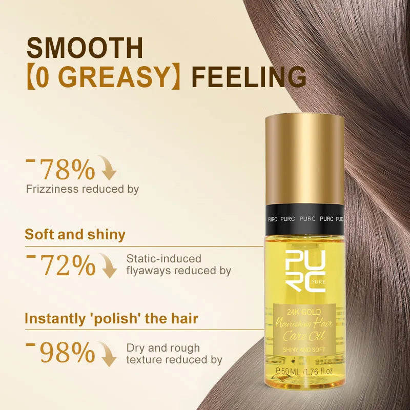 50ml yellow hair care essential oil bottle for scalp oil control and repair of dyed or permed hair