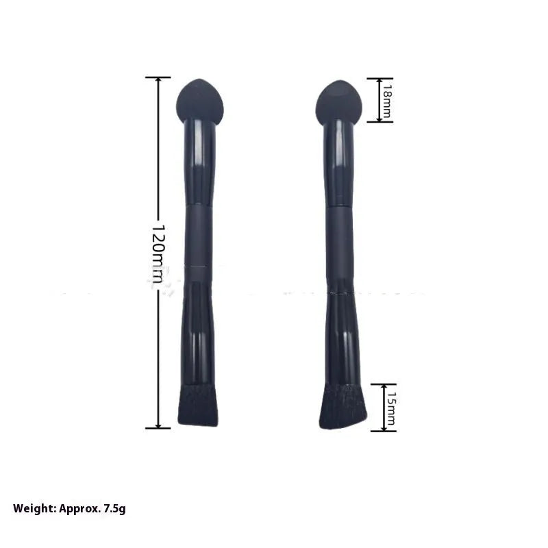 Black wooden-handled concealer brush with a sponge stick applicator tip.