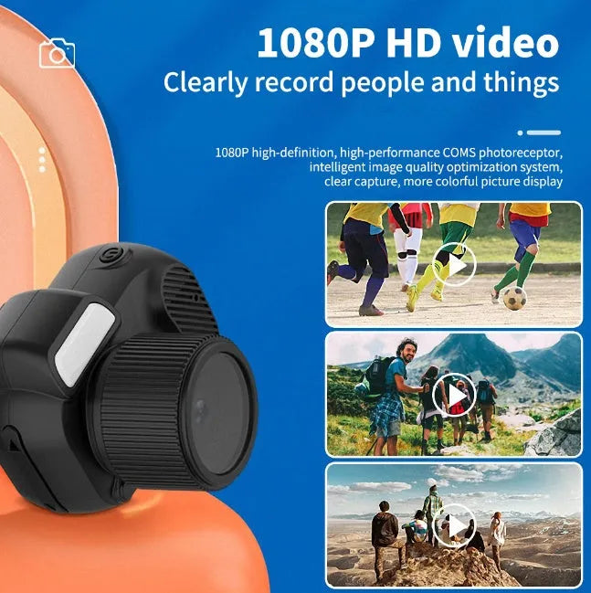 Black Y3000 HD outdoor sports camera with 0.96-inch display screen, shown with a memory card.