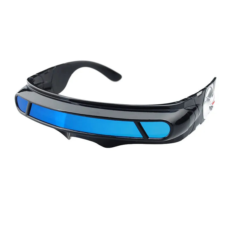 Black polarised sports sunglasses with a choice of grey, red mercury, or blue mercury lenses.