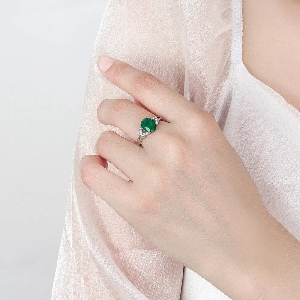 Copper inlaid zircon open ring with adjustable cross design for women in lvzuan colour
