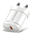 Compact USB mobile phone charger with universal voltage and multiple plug style options