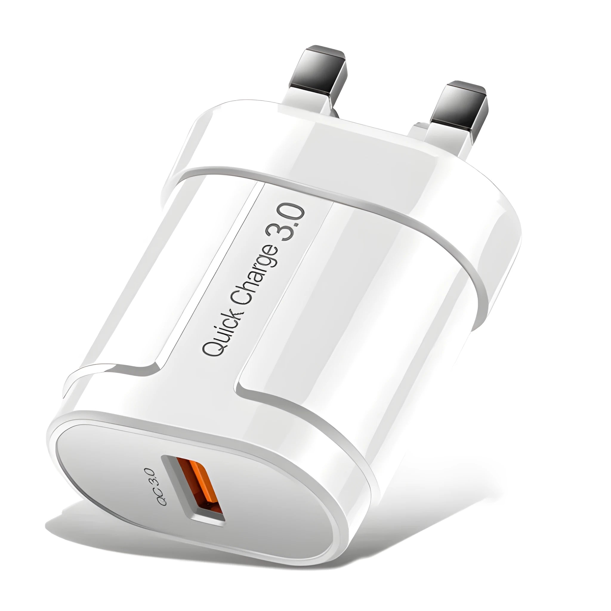 Compact USB mobile phone charger with universal voltage and multiple plug style options