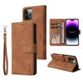 Flip wallet iPhone case with card holder, stand function, leather-style finish and TPU inner shell