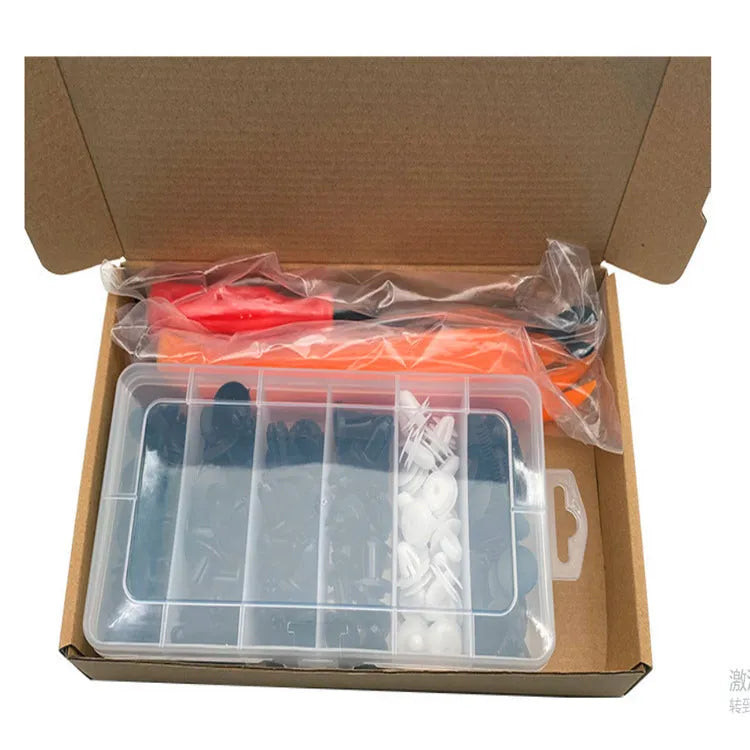 Car buckle clip boxed set with 100 single pack plus 5-piece set and airplane box, outer box 20.2cm x 10.5cm x 3.5cm