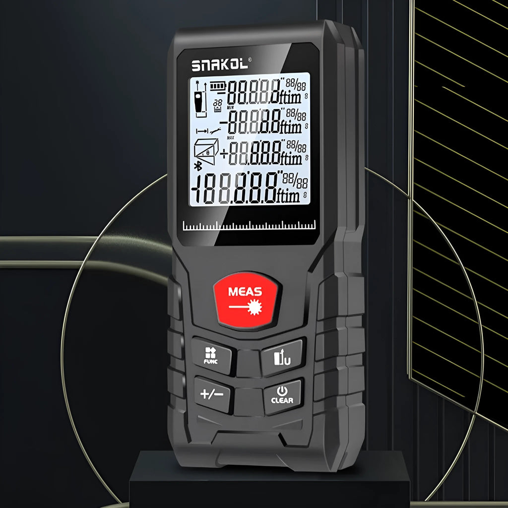 Portable hand-held laser range finder with ABS body and 3.0mm accuracy for home measurement
