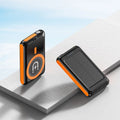 5000mAh magnetic solar charging unit with PVC shell in compact size 107x68x19mm