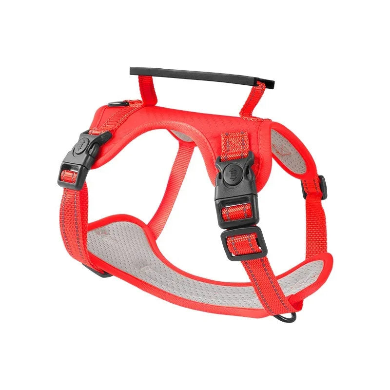 Adjustable dog harness and leash set in multiple colours with chest strap design