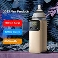 Universal baby bottle insulation sleeve with 8000mAh battery for portable milk warming.