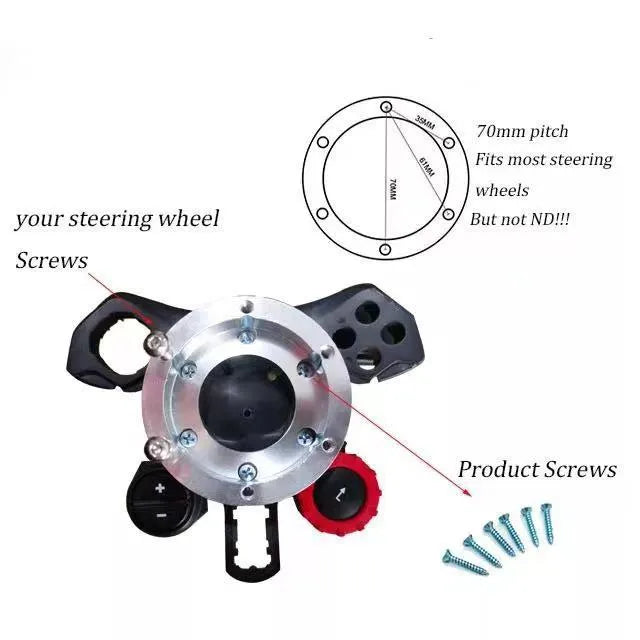 Modified racing game aiming wheel base adaptor cushion block in aluminium black and silver for AF2901 model