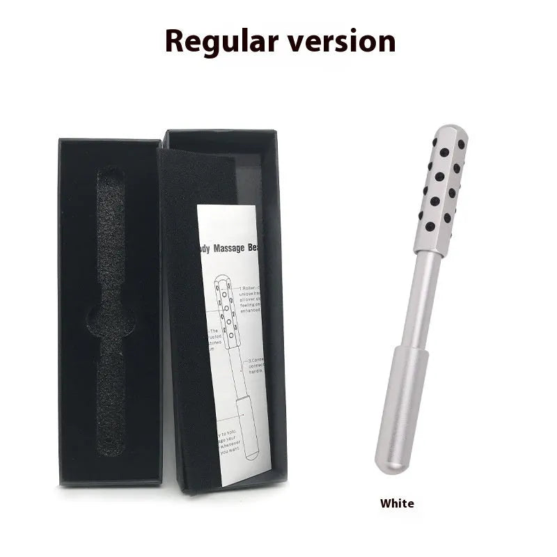 30 Germanium Beauty Stick massage wand with gold finish and 30 energy stones for facial roller use