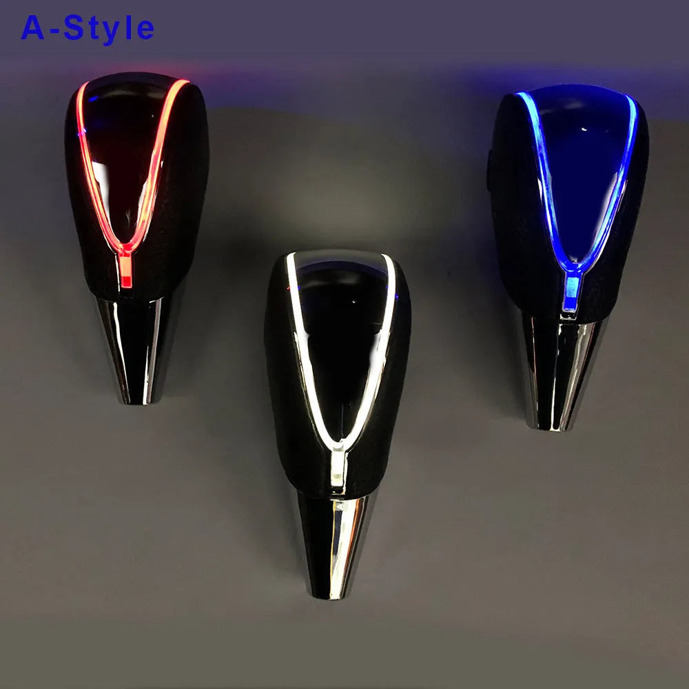 Car shift lever light accessory with touch sensor LED in red blue white for GM universal fit