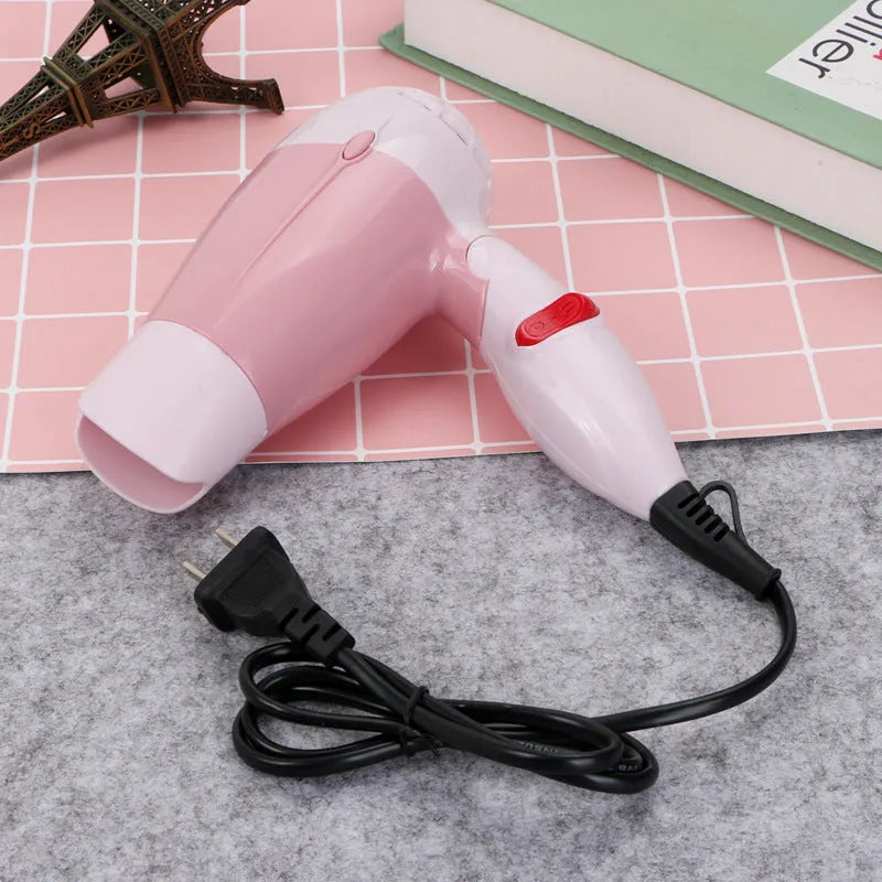 600W electric hair dryer with three gears and high temperature resistant body, compact 11x7.5x17cm size, white finish