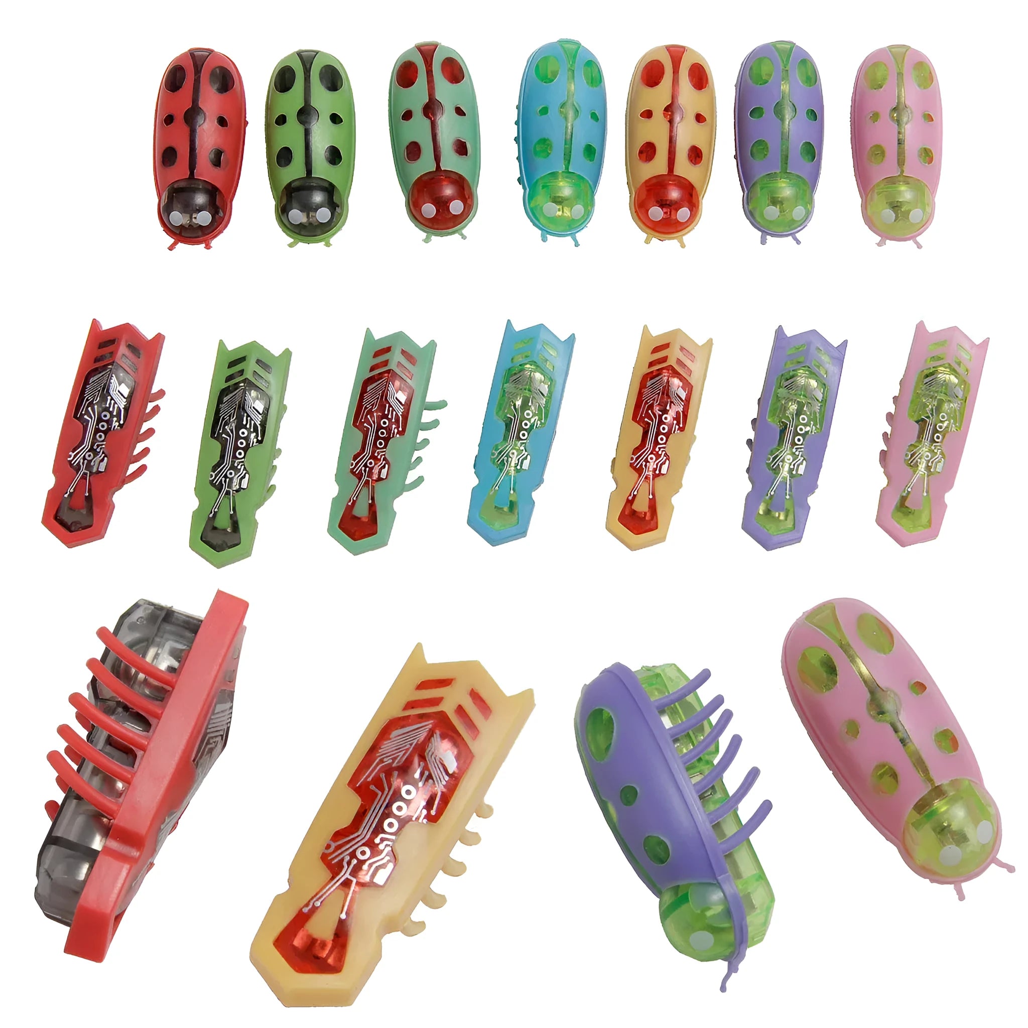 Mini electric bug pet toy showing ladybird beetle design with angular crawling legs