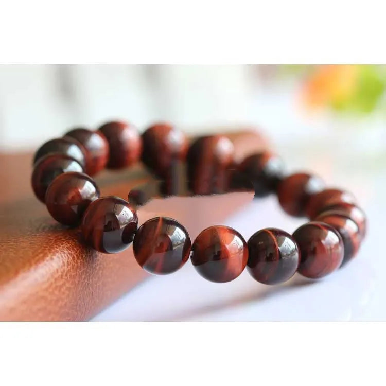 Wood alexandrite tigereye bracelet with lightning cat's eye colour in geometric ethnic style