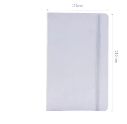 A5 tactile PU hardcover notebook with 96 sheets of 100gsm white paper, available in ten colours including black and red