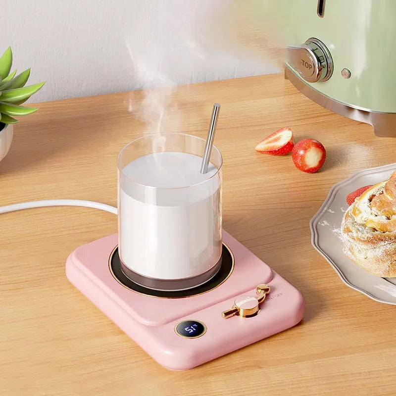 K22 constant warm coaster, 25W AC desktop warming pad for hot drinks, white pink or green colour