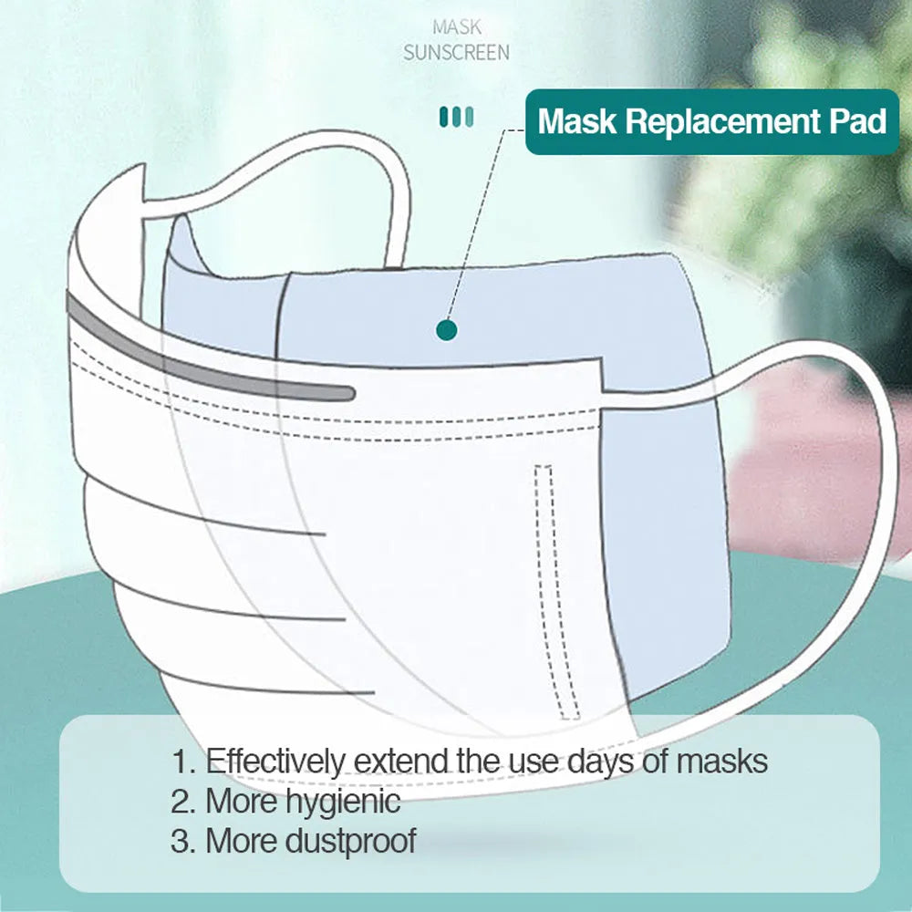 100-pack disposable mask inner pads 120x90mm spunlaced viscose nonwoven for universal face masks