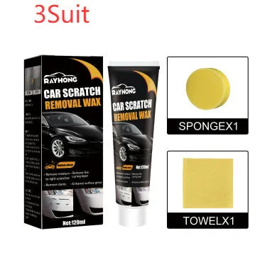 120ml car scratch wax kit with sponge and towel for paint surface repair