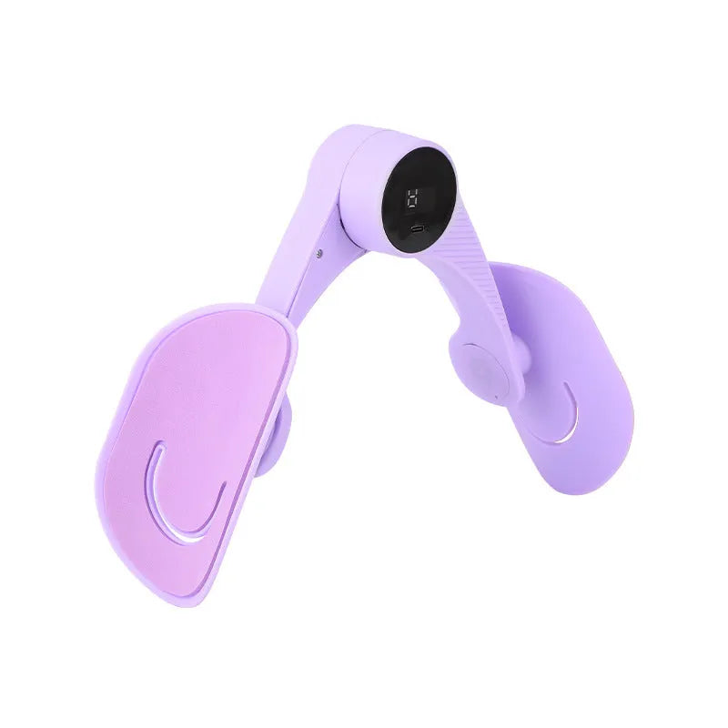 Leg pelvic floor muscle exercise Kegel trainer yoga aid product in taro purple or peach pink counting model