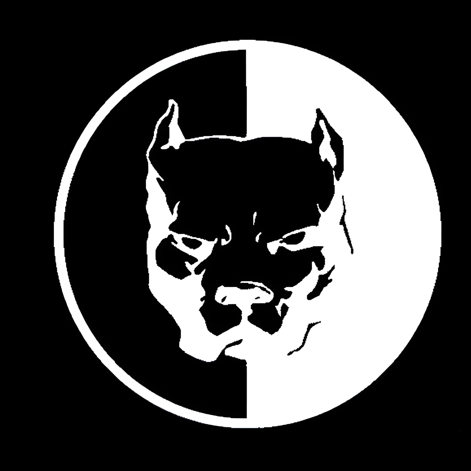 Reflective bulldog superhero car sticker in black, white, and red colours, sized 12x12cm.
