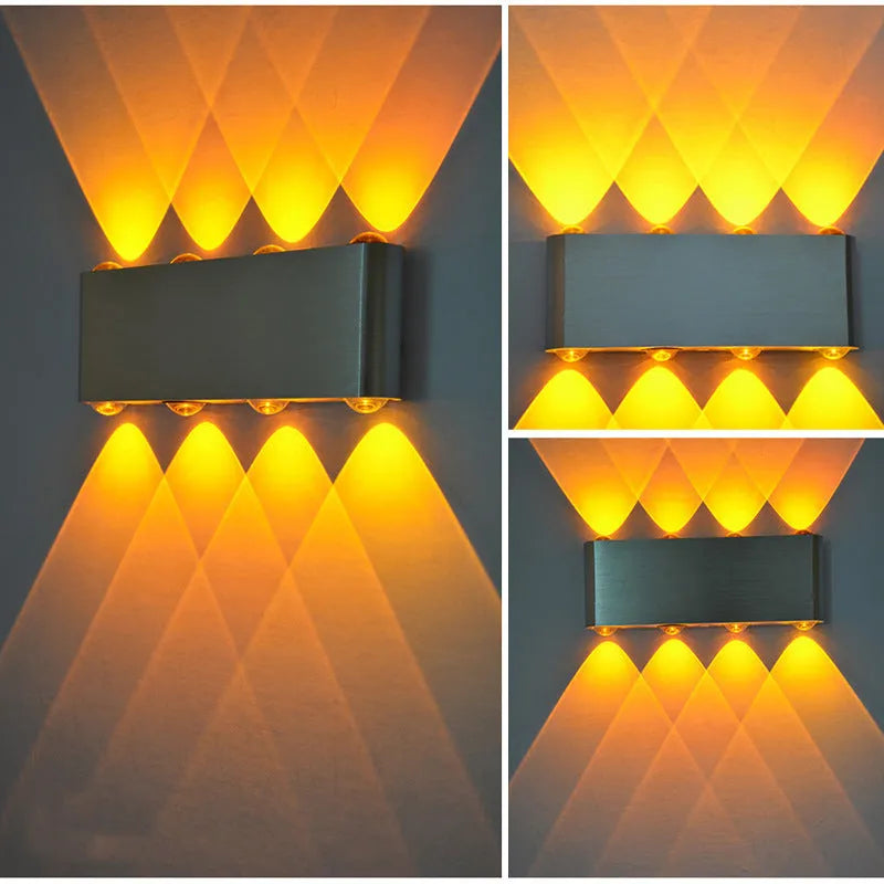Modern black aluminium LED corridor lamp for TV background and aisle lighting