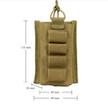 Tactical double-layer 600D nylon magazine holder in black, 132mm x 69mm x 30mm