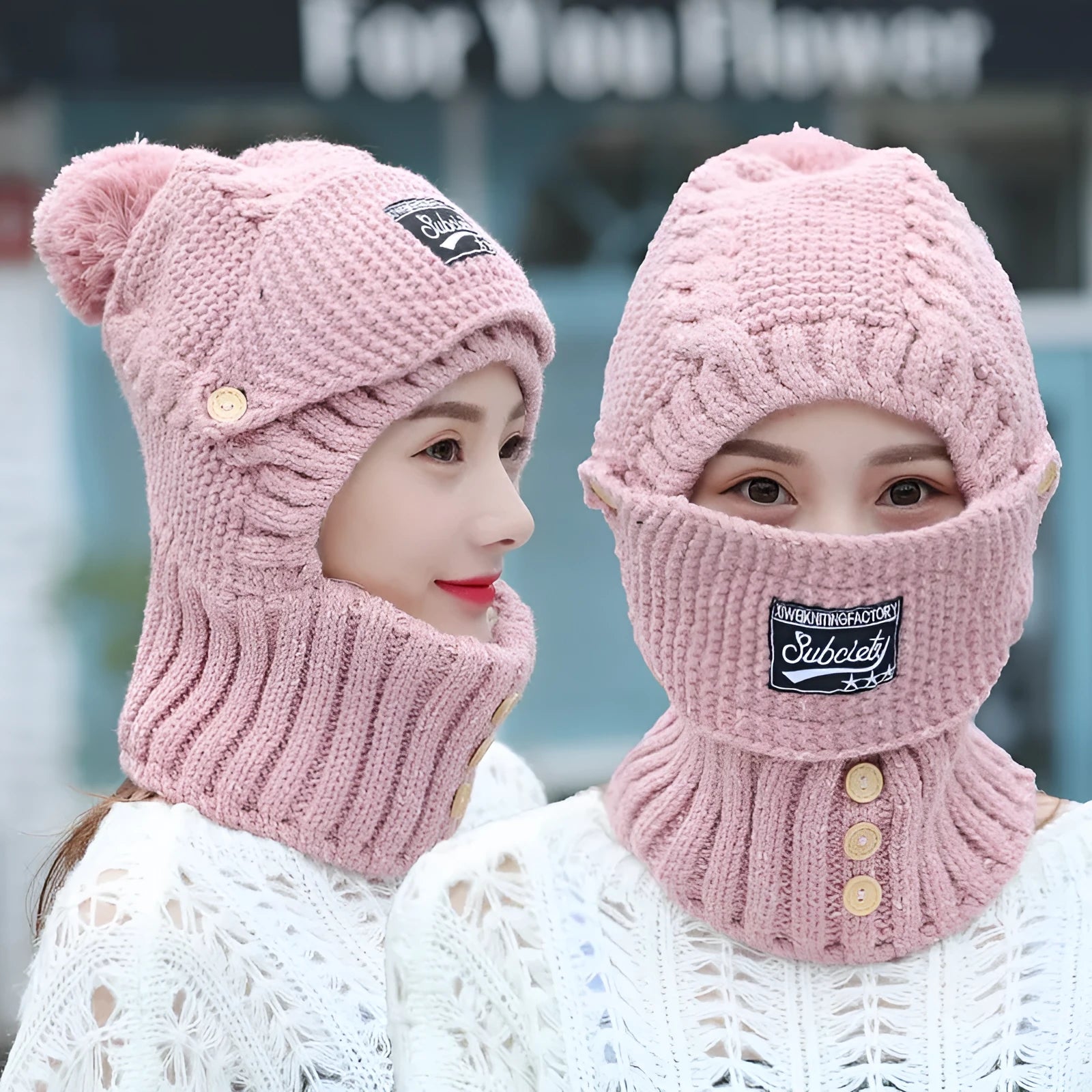 Wool fleece Lei Feng dome hat with no brim, available in navy blue, pink, black, red, grey, 56-60cm