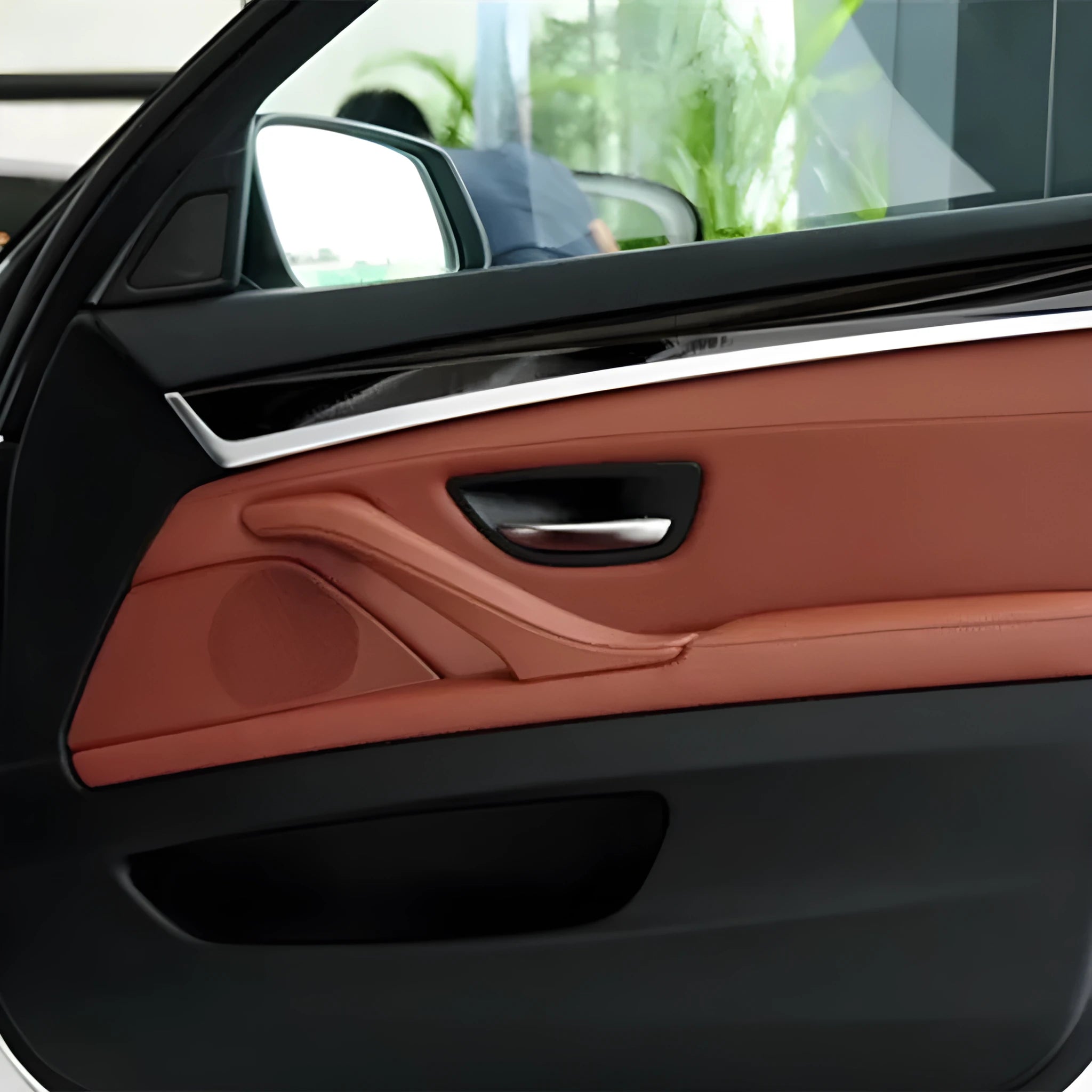 Beige ABS PC speaker cover for BMW 5 Series door panel