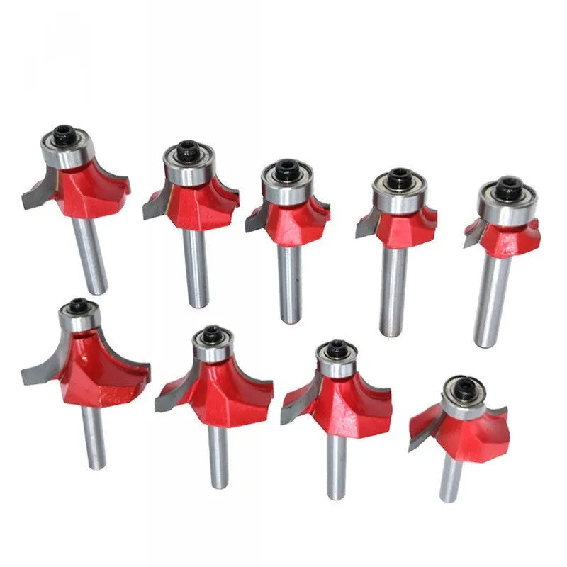 Carbide flat milling cutter with 6mm straight handle for wood trimming machine slotting