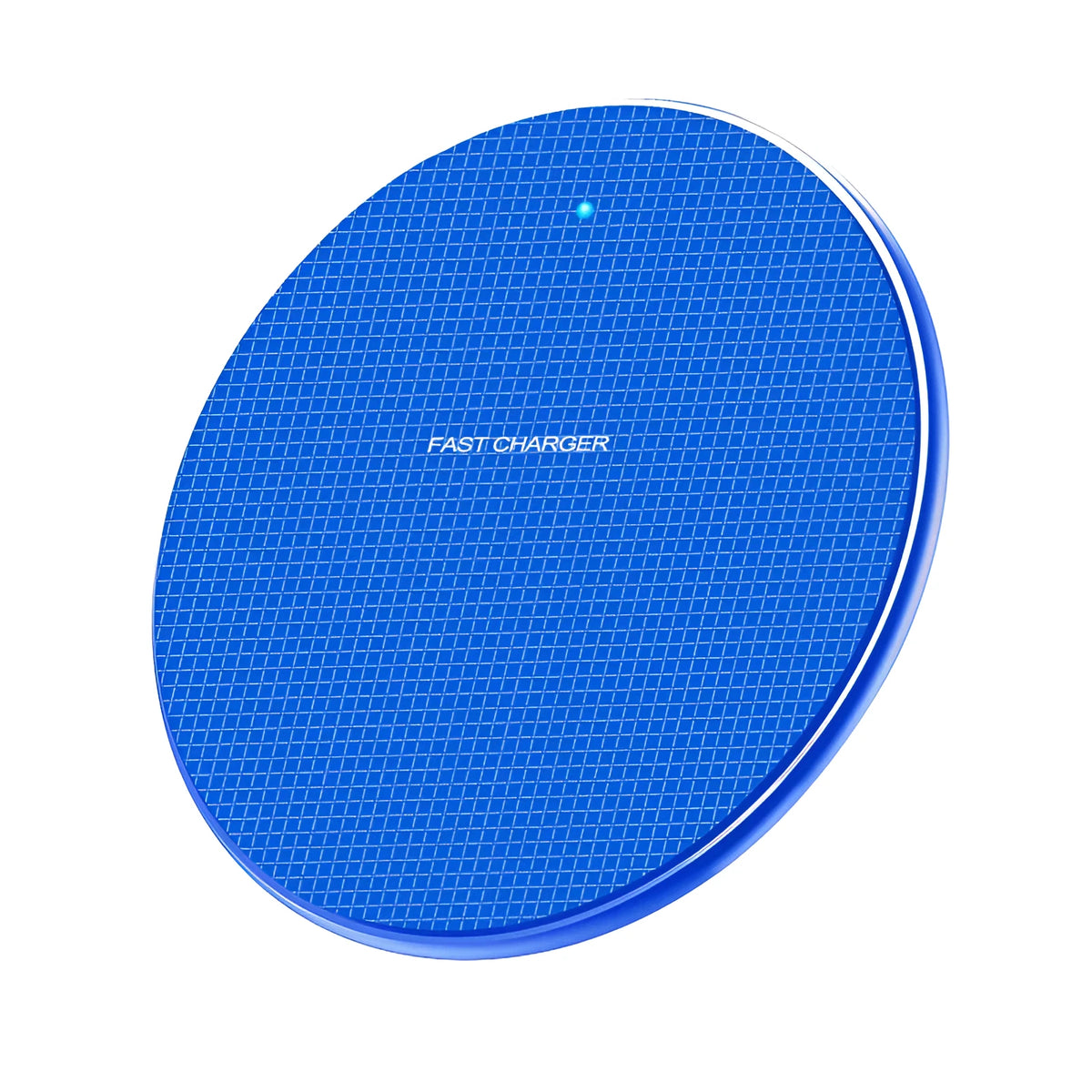 10W wireless charger pad in black, 101mm diameter, slim design for Qi phones