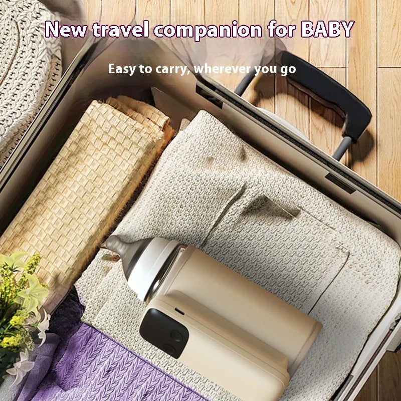 Universal baby bottle insulation sleeve with 8000mAh battery for portable milk warming.