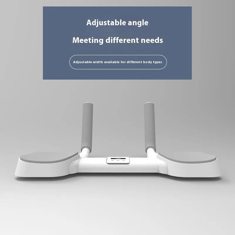 White household flat support trainer made from aluminium tube and ABS base for fitness exercises.
