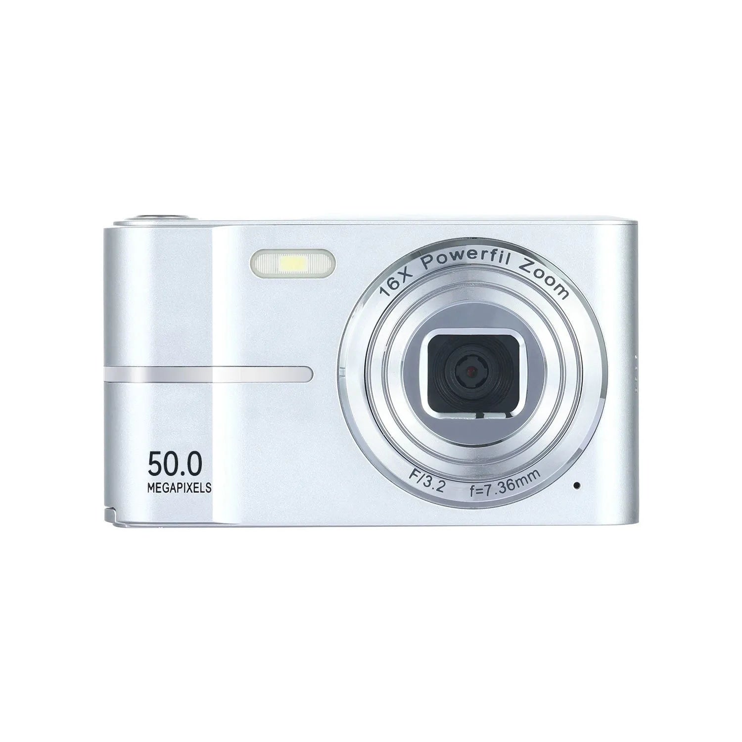 Compact 4K HD digital camera in black, green, pink, or white colours with lanyard