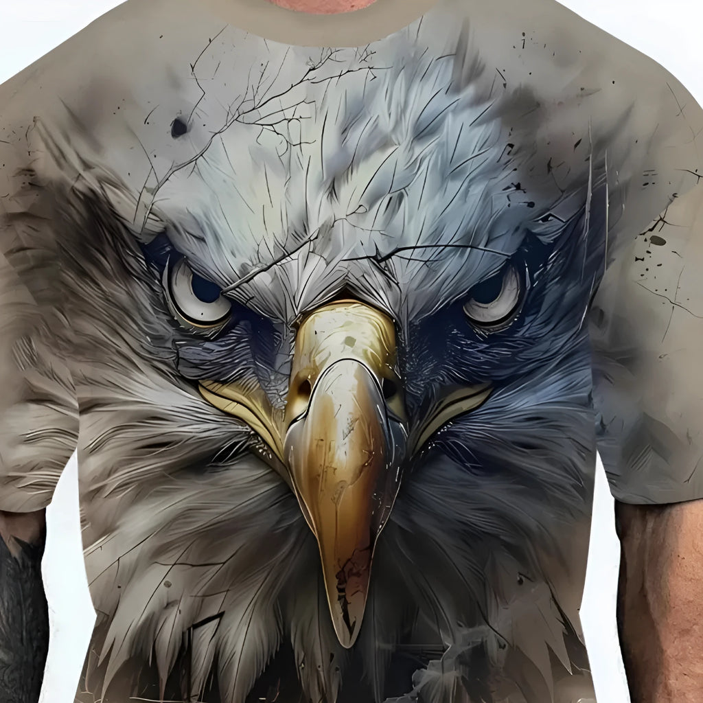 Men's loose fit short sleeve t-shirt in a casual pullover style.