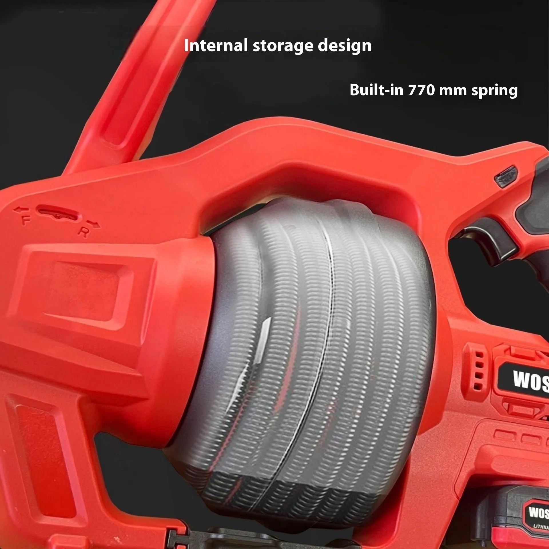 Cordless 25-foot 20V electric drain organum spirale with 7mm flexible shaft and US power specifications
